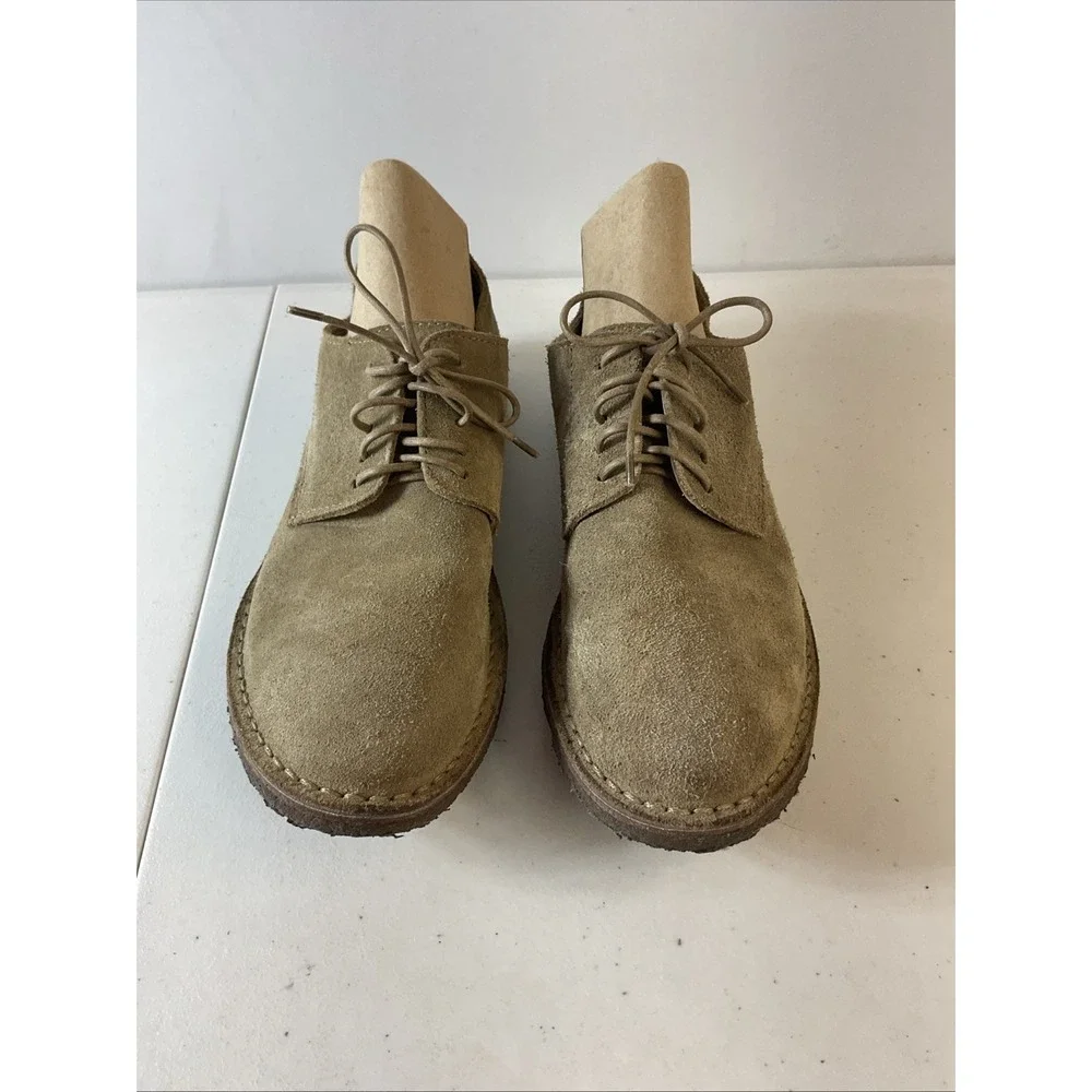 J‎ Crew Tan Suede Leather Oxford Dress Shoes Size 8 Mens Lace Up Italy Travel